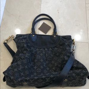 Louis Vuitton dark denim canvas bag